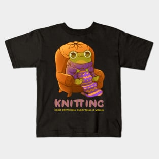 Knitting Froggy Kids T-Shirt